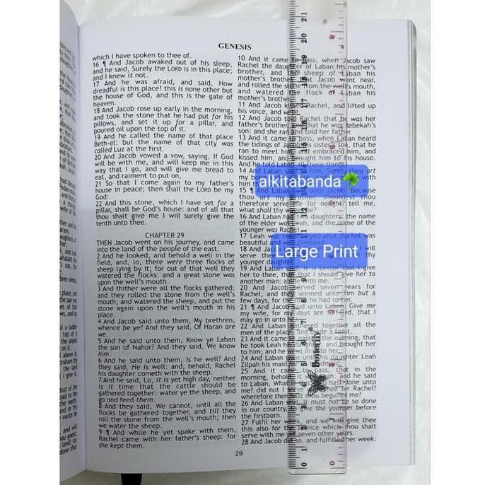 KJV Holy Bible. Large Print Huruf Besar ATAU Medium Size. Authorized King James Version. Alkitab Kri