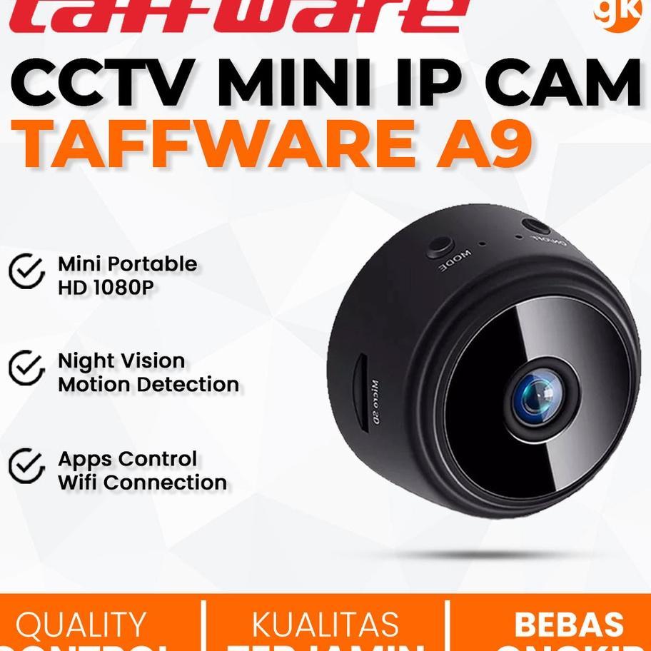 Taffware A9 Cctv Mini Ip Camera Wifi Hd 1080P Spy Cam Magnetic Kamera Pengintai 360 Derajat Tempel