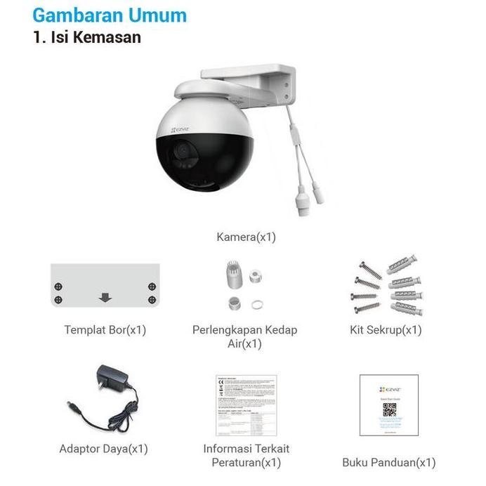 EZVIZ C8W PRO 5MP PANTILT 2 WAY AUDIO ALARM SIRENE OUTDOOR WIFI CAMERA