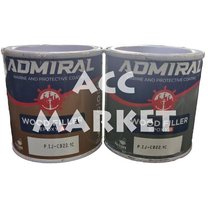 Ready Admiral Wood Filler Lem Epoxy Serbuk Kayu Kapal