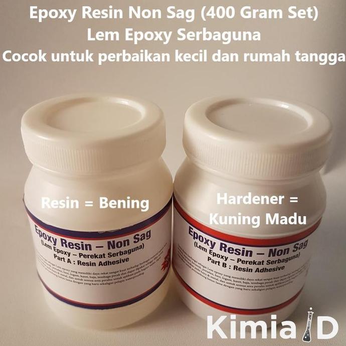 Epoxy Resin Non Sag - 400 Gr - Lem Besi Lem Kayu Karet Plastik