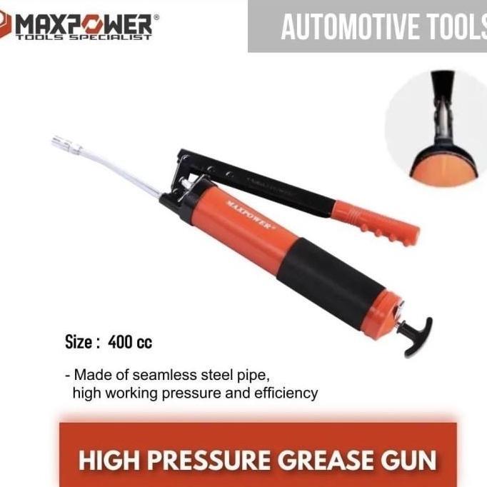 Pompa Gemuk 400 cc Maxpower High Pressure Grease Gun Besi Minyak