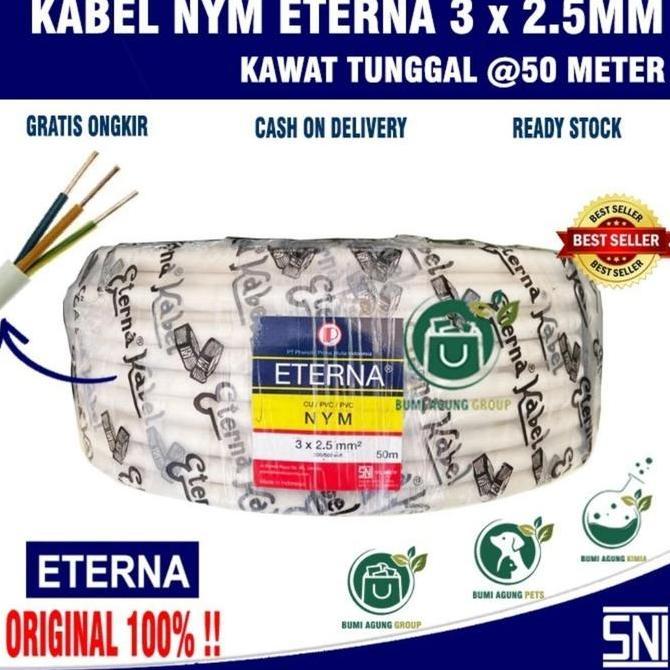 Ready KABEL ETERNA 3 X 2.5MM NYM / KABEL 3 X 2.5 NYM HARGA PERMETER BAGUS