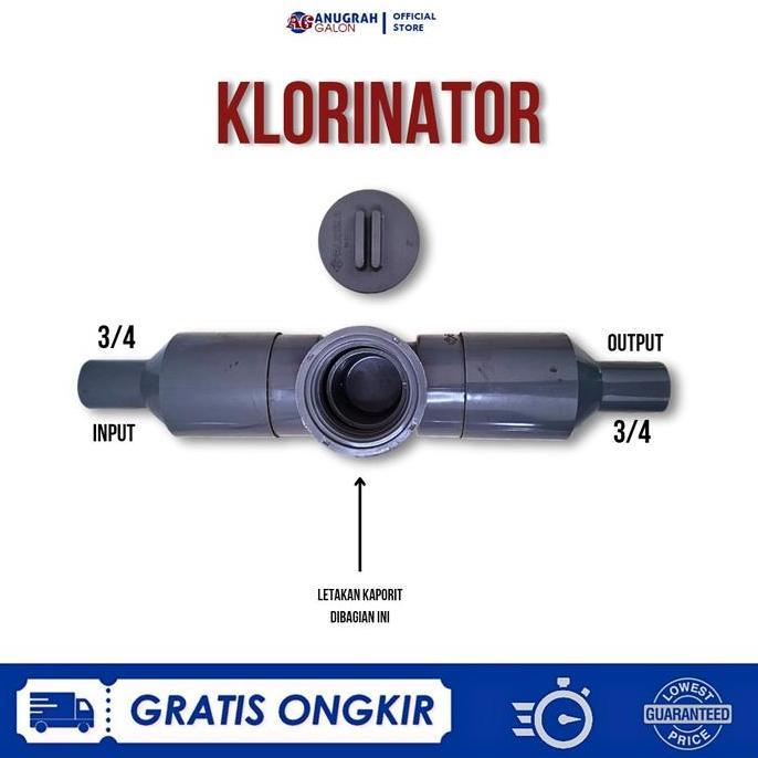 Klorinator Pencampur Kaporit Tablet / Tabung Klorinator Rumah Kaporit Fikter air bersih