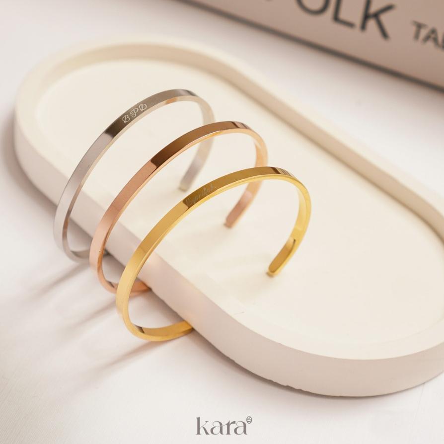 Kara - Classic Bangle Custom Nama | Engravable Bangle