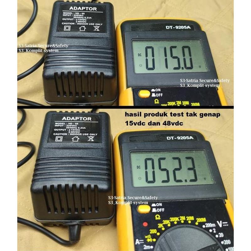 Ready adaptor 15v 48v 4 lubang Pin 0.23a power supply mixer 15V&48V 15V48V