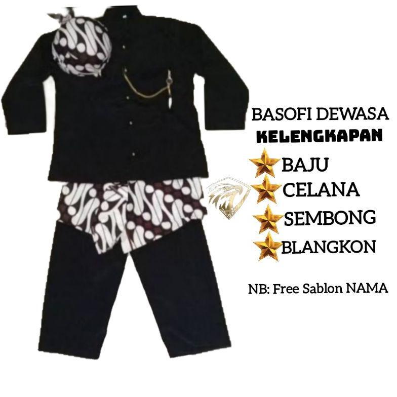 Free Ongkir Baju Basofi Dewasa Baju Adat Jawa Timuran  Komplit Dan Komplit+Rantai