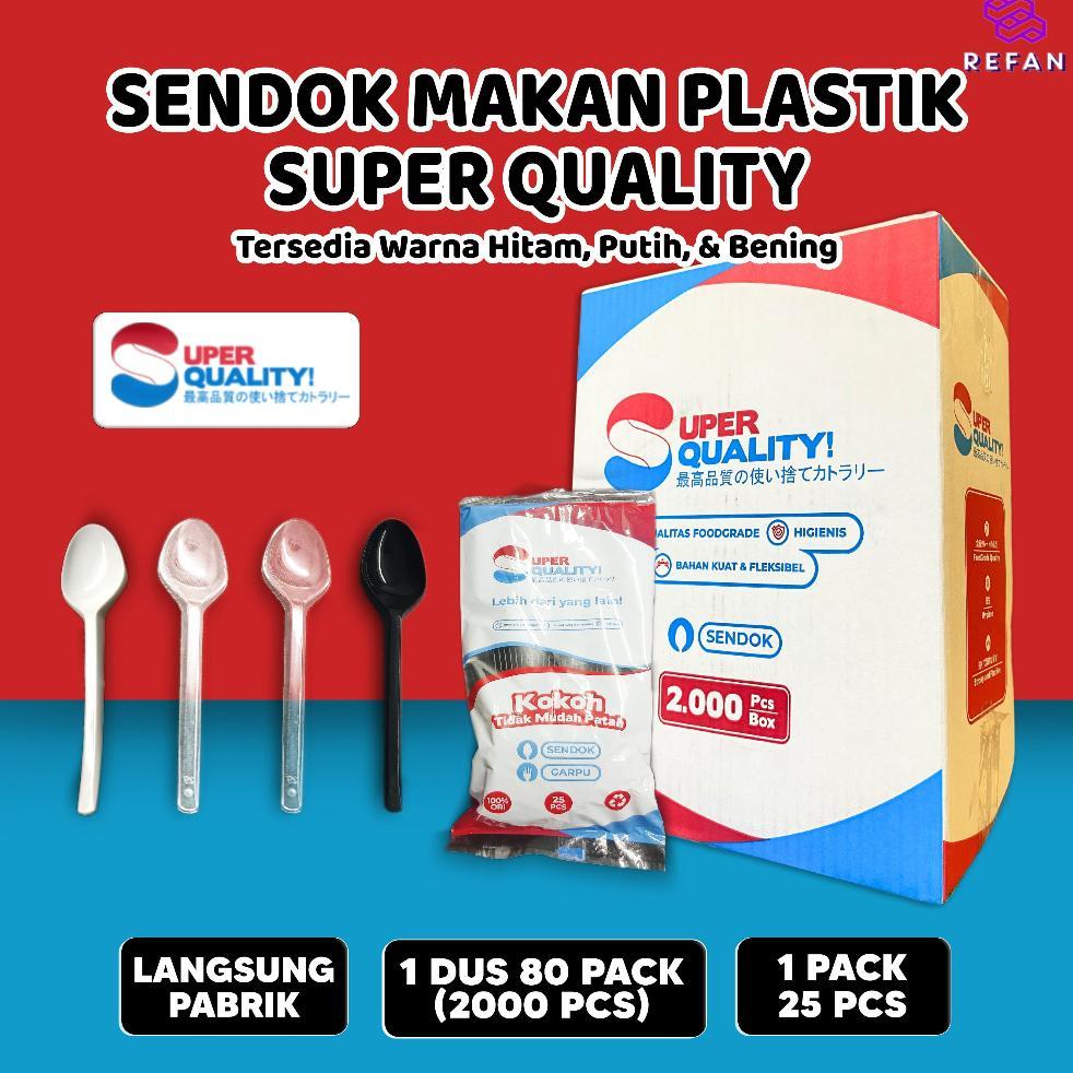 Sendok Makan Plastik / Sendok Plastik Panjang / Sendok Makan Food Grade Tebal Per Dus