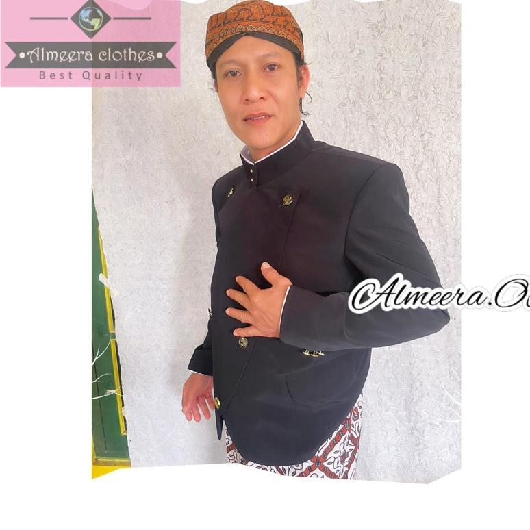 Diskon Baju Jawa Beskap Sikep Manten Pengantin Pria Solo Polos Hitam