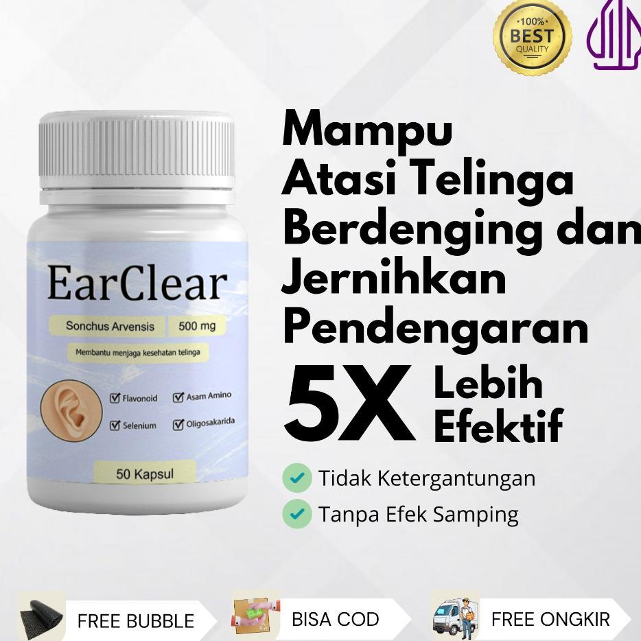 Earclear - Herbal Telinga Berdenging Tuli Budeg Gangguan Pendengaran Telinga Bernanah Congek Ampuh O