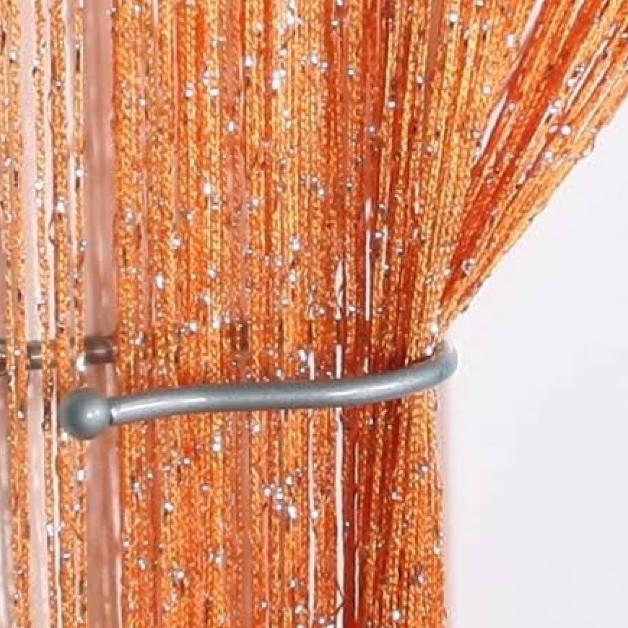 Tirai Benang Gliter Orange/Tirai Pintu/Tirai Korea/Tirai Benang/Tirai Gliter/Tirai Dekor/Tirai Unik