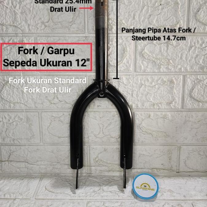 Fork Garpu Pipa Steertube Standard DRAT Ulir Sepeda Anak 12 16 18 BMX CTB SUMAX