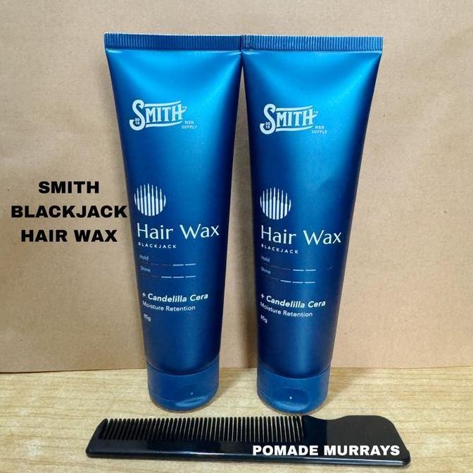 NEW POMADE SMITH BLACK JACK BLACKJACK WAXBASED (FREE SISIR & POUCH SMITH) ORI