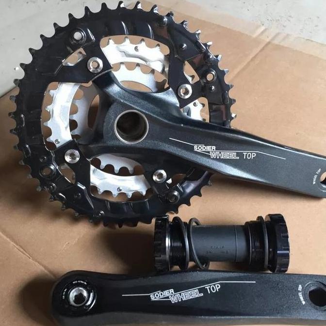 crankset Hollowtech MTB wheel top Taiwan 22 32 44 T arm 170mm 3x9speed