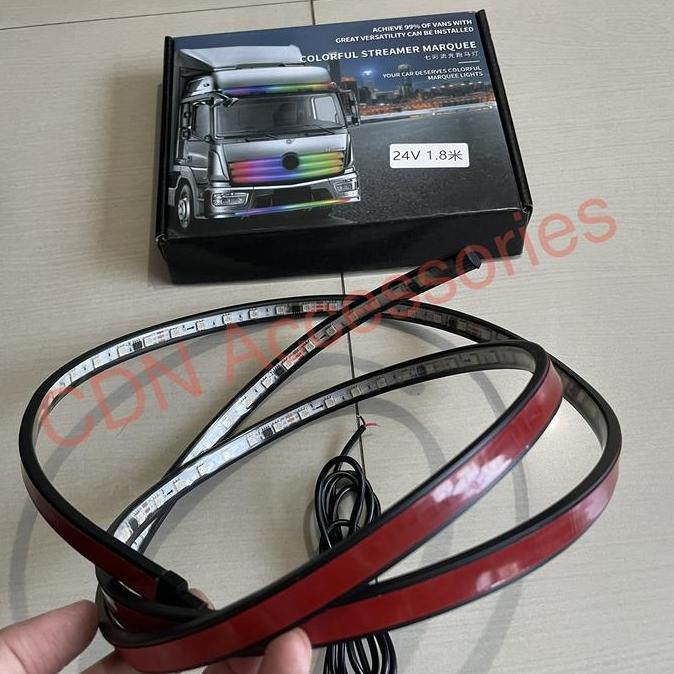 Ready Lampu LED DRL Running Strip RGB Bus Truk 24V 180cm Warna warni