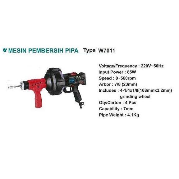 Mesin Pembersih Pipa - Wipro W7011