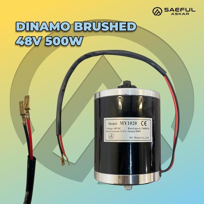 Dinamo Brushed 24V 36V 48V 500W Motor Scooter Electric Dinamo Skuter Listrik Robotik Mobil Mainan Mi