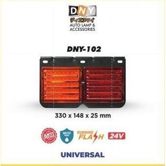 DNY LAMPU STOP BELAKANG UNIVERSAL MIKA ANTI PECAH FLASHING 24V 102 PROMO