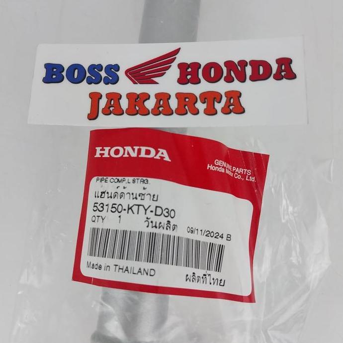 Ready 53150-KTY-D30 : STANG JEPIT KIRI CBR 150 R OLD KARBU / PIPE COMP LEFT STRG CBR 150 R OLD CARBU