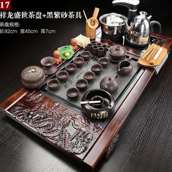 Chines Tea  Pot Set Fulll Set Elektrik Kungfu Tea Set  Teapot Tray Set