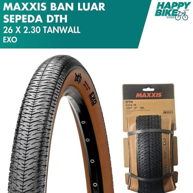 Maxxis Ban Luar Sepeda Dth Tanwall Skinwall 26 X 2.30 Exo 60 Tpi Bicycle Outer Tires Mtb Cross Count