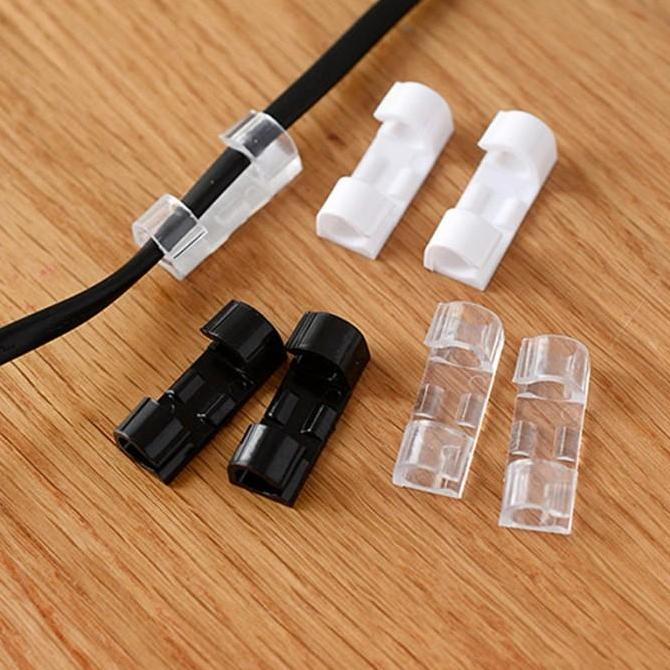 PODAMANS Stiker Kabel Klem Tempel klip Pengatur Kabel Organizer Cable Clip Management USB Charger is