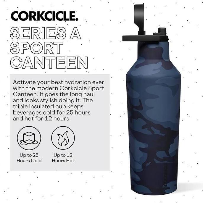 Corkcicle Insulated Canteen Travel Water Bottle, Triple Insulated Stainless Steel, Cold For 25 Hours