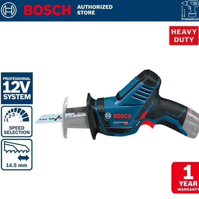 Bosch Cordless Sabre Saw / Gergaji Baterai 12Volt Gsa 12 V-Li