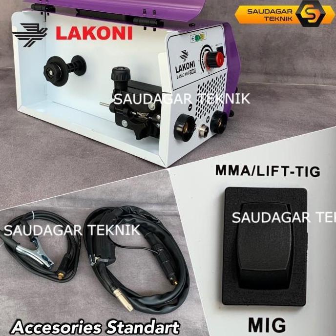 Mesin Las Lakoni Mig 125 120A Inverter Las CO2 Gasless Lift TIG MMA 120 A Mesin Las Lakoni Mig125 Ta