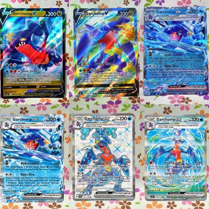 garchomp V - EX - RR - SR - SAR pokemon tcg indonesia - s9a - s12a - sv3s - svTG - sv8a