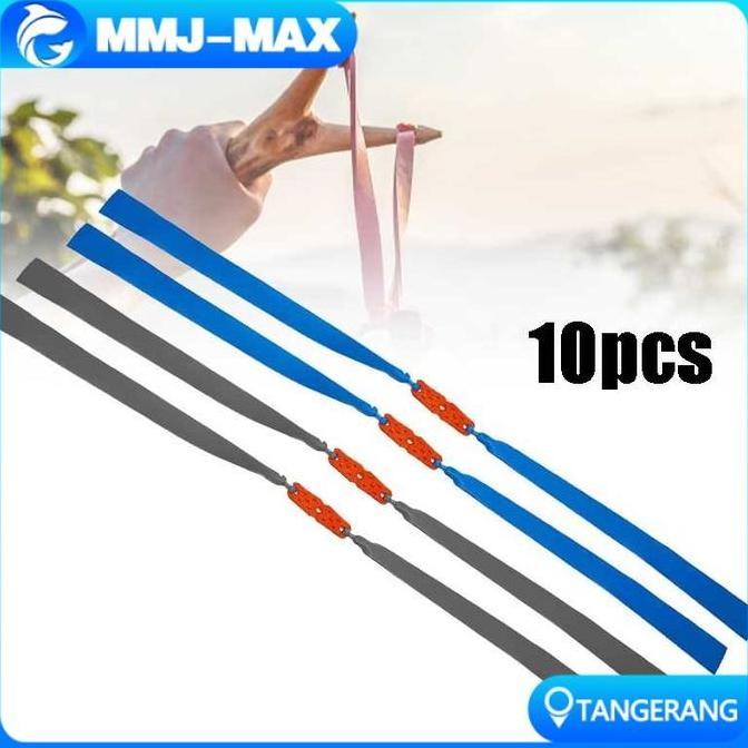 NUMAQUEEN 10pcs Karet Ketapel Flat Band Ukuran 0.8mm / Karet Ketapel