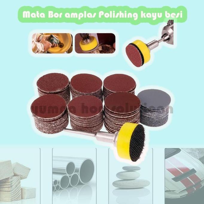 Mata Bor Amplas Poles Pemoles Kayu Besi  Polishing Fiber 100Pcs