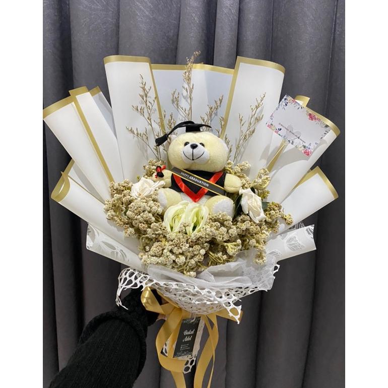Diskon Buket Bunga Artificial Bouquet Bucket Bunga Wisuda Perpisahan Ulang Tahun Bunga Edelweis Bung