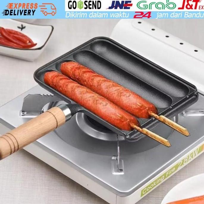BLAZONE Panci Panggangan Sosis BBQ Grill Panggang Hot Dog Teflon Anti Lengket