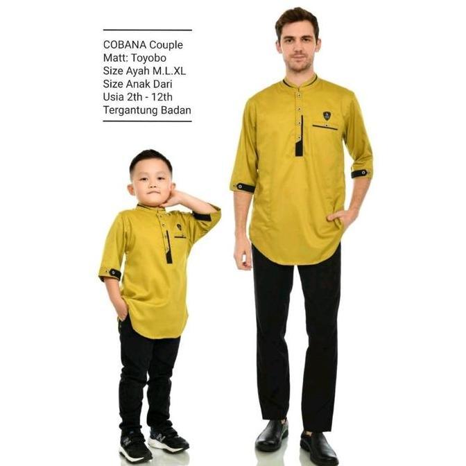 Wekup Cobana Store - Koko Kurta Couple Cobana Lemon Toyobo Fodu Original