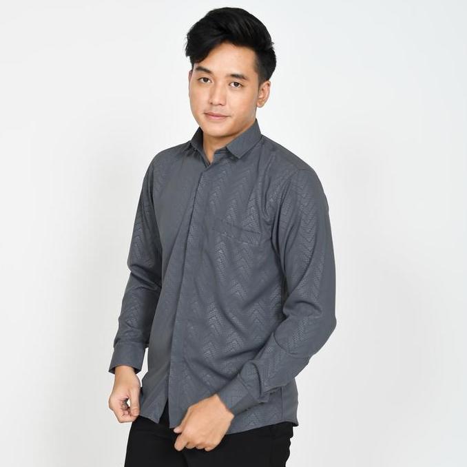 Wekup Hm - Kemeja Zafar -  Baju Lebaran 2025 Pria Atasan Dewasa Kerah Premium Lengan Panjang Sultan 