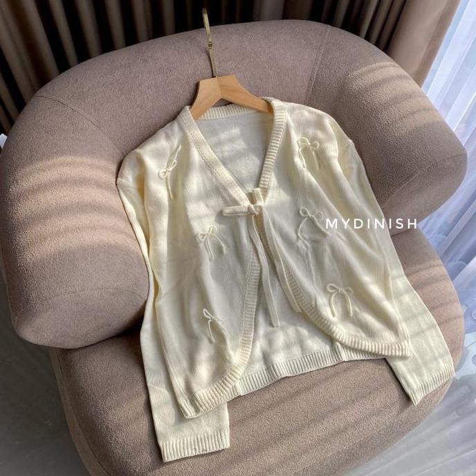 Lansungkirim- Yarra Bolero Cardy Pita Wanita Atasan Rajut Korean Knitwear