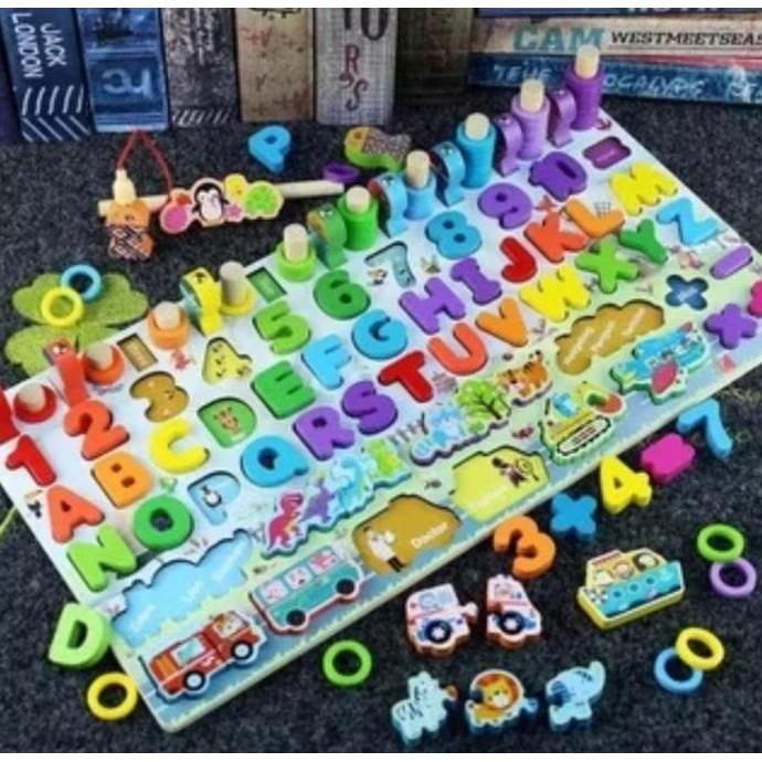 5GAGAMISANY - PUZZLE EDUKASI 7IN1 / PUZZLE MONTESSORI 7 IN 1 / PUZZLE BELAJAR BERHITUNG / PUZZLE 7 I