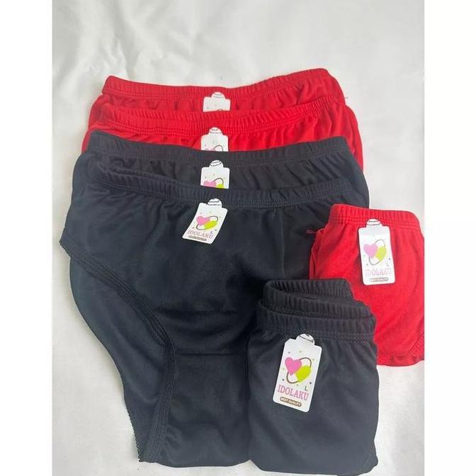 Wagee- 6Pcs Celana Dalam Wanita Bahan  Satin Hyget  /Size L 45-50Kg Xl50-55Kg Xxl 55-65Kg