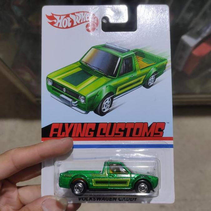 hot wheels flying custom volkswagen caddy hijau