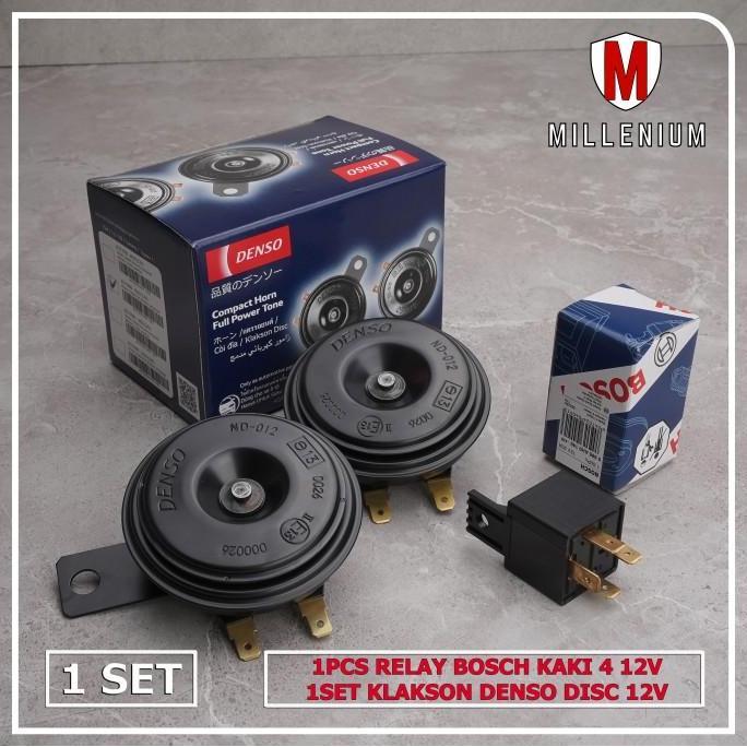 [Bundling] Klakson Denso Keong Disc Mobil Motor Dengan Relay 4 Kaki 12V Original Terbatas