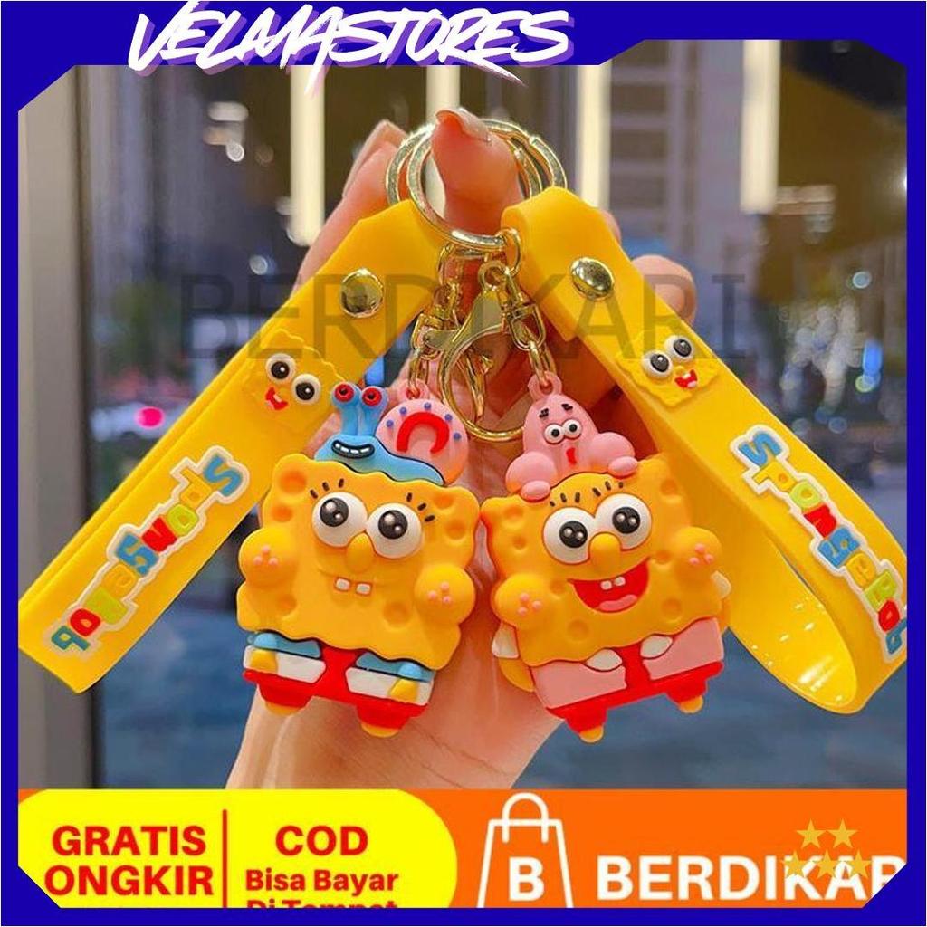 BD Gantungan Kunci Spongebob Silikon Premium / Gantungan Kunci Spongebob / Ganci Patrick / Gantungan