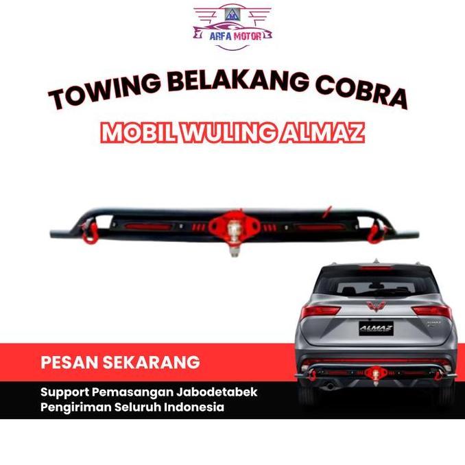 Towing Pengaman Belakang Mobil Wuling Almaz Model Cobra Rear Bumper Guard Car Accesories Harga Khusu