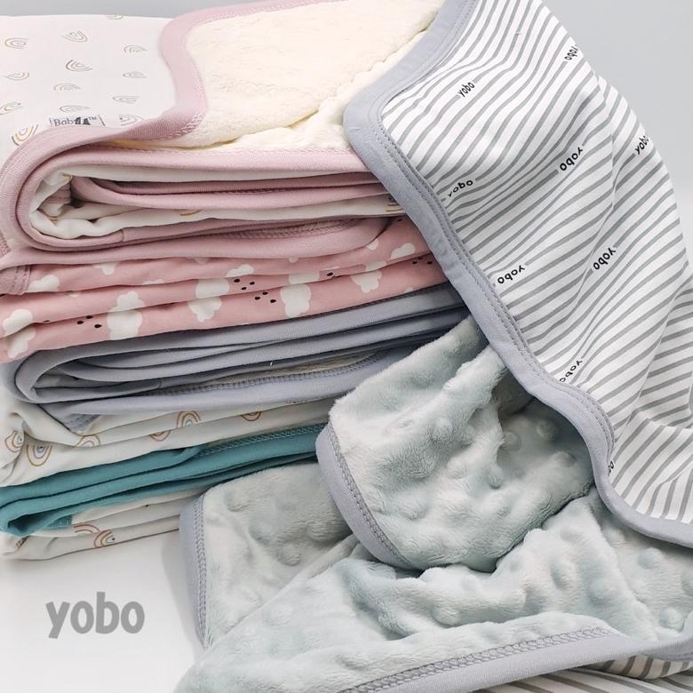 YOBO Baby Blanket (Minky/Emboss) | SELIMUT KAOS BAYI Diskon
