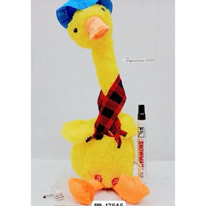 TERLARIS!! MAINAN BEBEK TOPI BERGOYANG DANCING BEBEK BONEKA BEBEK GOYANG DAN BICARA BEBEK  JOGET NGO