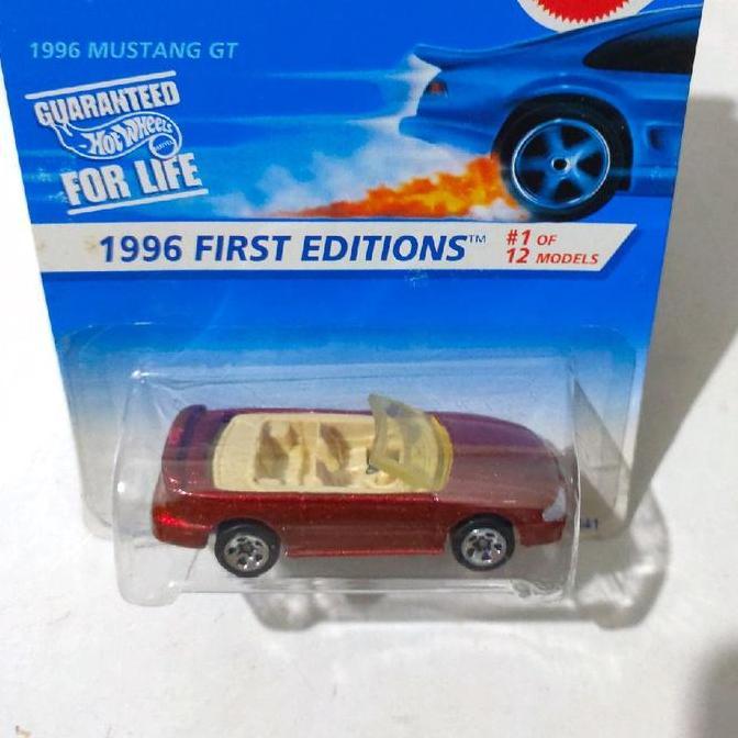 Hotwheels Hot Wheels 1996 96 Mustang GT Convertible merah 1996 First Editions