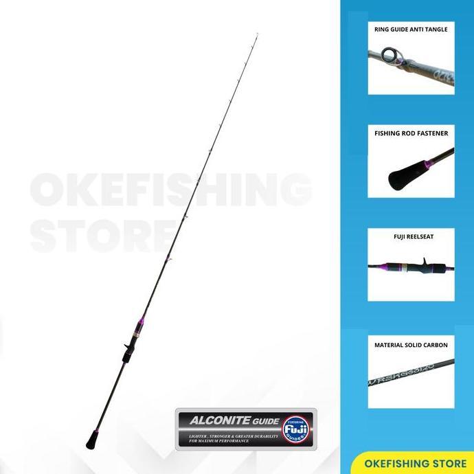 NEW Rod Joran Pancing Versus WRSKG 6310 PE 2-4 Spiral Guide Fuji, Hollow Carbon, Slow Jigging Overhe