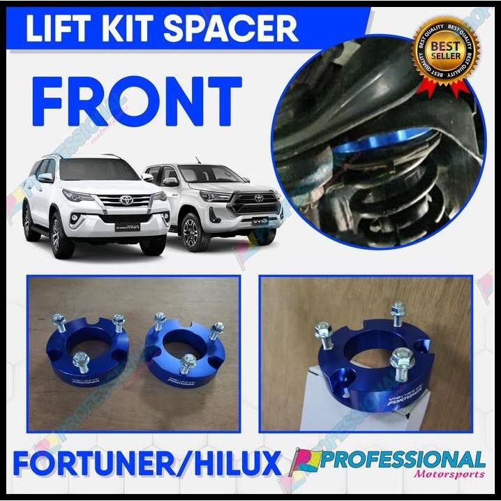 TERLARIS AKSESORIS LIFTKIT SPACER PENINGGI PER DEPAN FORTUNER HILUX VNT TRD VRZ 