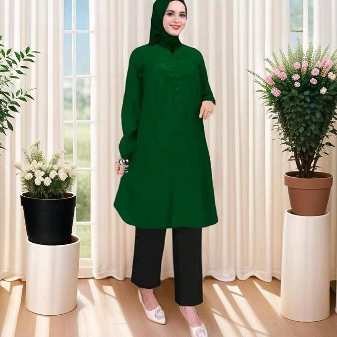 Termurah / Hot Sale Tunik Warna Mustard Polos-Tunik Viscouse-Atasan Jumbo-Pakain Wanita