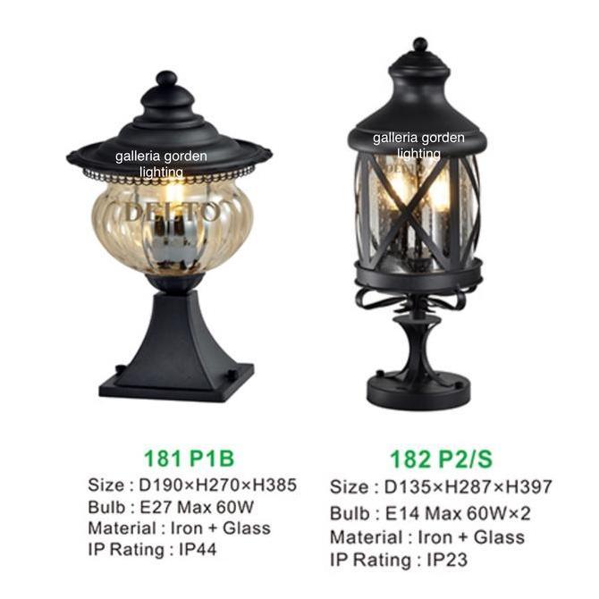 lampu taman pilar pagar tiang